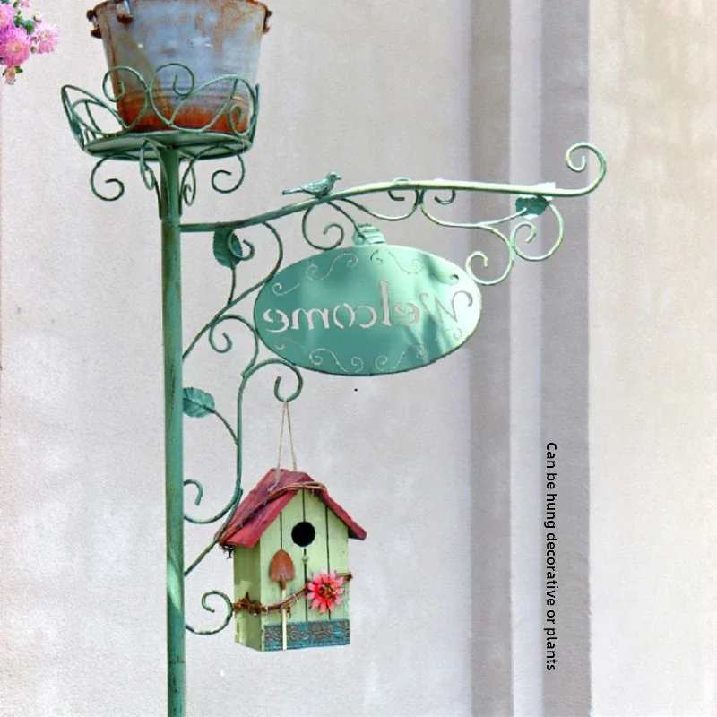 Floor Standing Plant Shelf for Garden Balcony Flowerpot Holder  Rose Climbing Rattan Trellis Outdoor Decoration Welcome Sign image 3