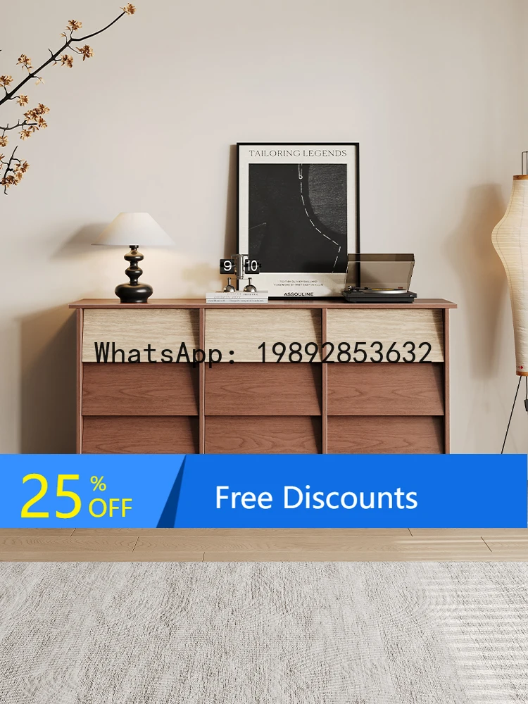 

XL Nine-Drawer Cabinet Vintage Living Room Storage Bedroom Storage Cabinet Bedside Storage Retro Sideboard