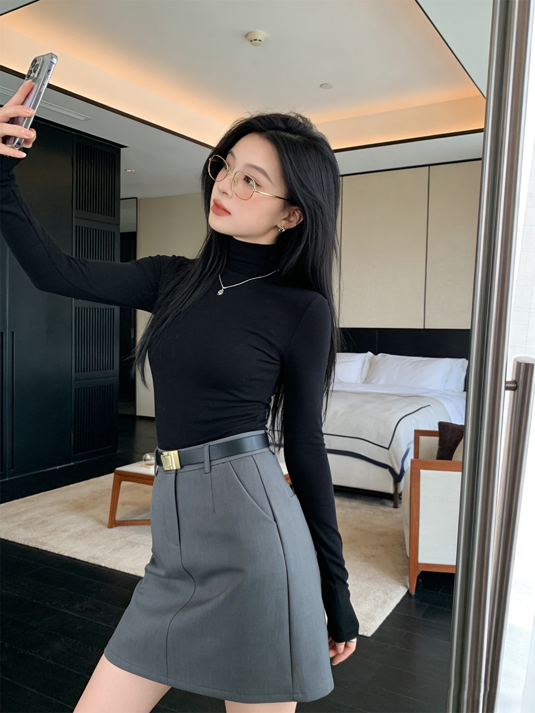 American High Waist…