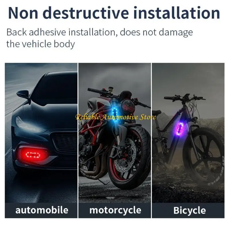 

M68B Водонепроницаемый мотоцикл Хвост Хвост Абс Задняя лампа повышает безопасность ночных гостей