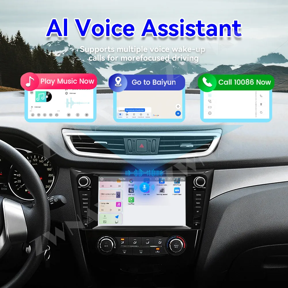 ZWNAV Android 14 Car Radio For Nissan X-Trail 2014-2018 Wireless CarPlay Android Auto DSP Sound GPS Navigation Fast Boot System