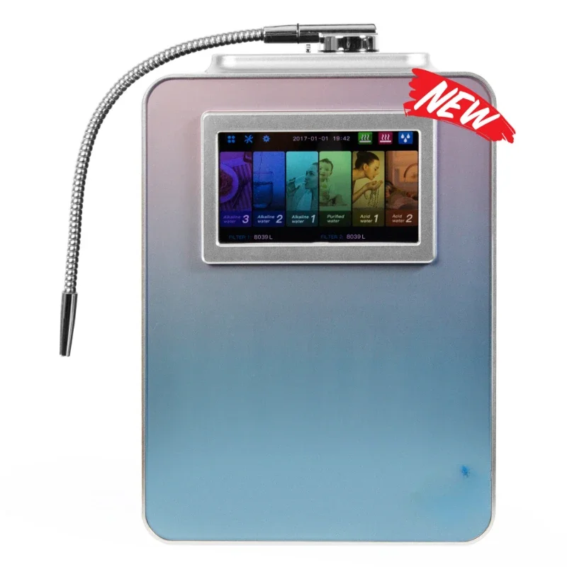 water ionizer machine with 8 titanium platinum coating plates hydrogen water machine