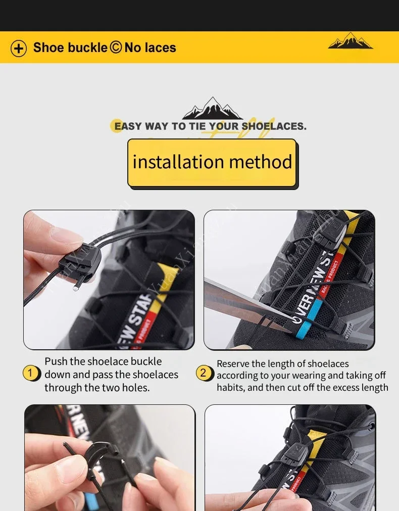 Elastische, runde Schnürsenkel für Tennis- und Laufschuhe, ohne Schnürsenkel, in Schwarz und Weiß, für Erwachsene und Kinder, Schuhzubehör. – Detail 11