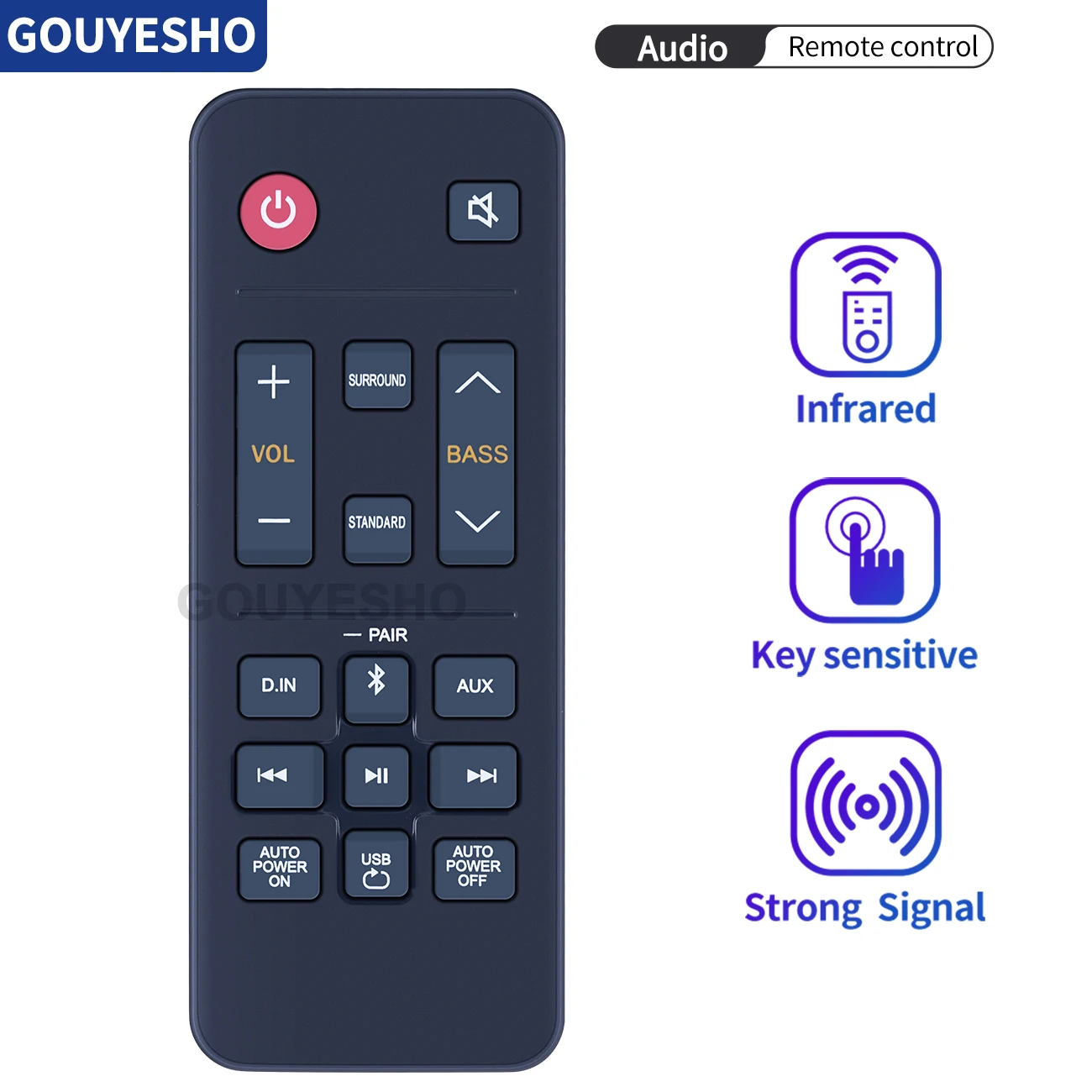 New Remote Control For Samsung HW-T400/ZA T400/ZC AH81-09662A 09661A HW-N300 N300/ZC 2-Channel TV Mate Soundbar Audio System