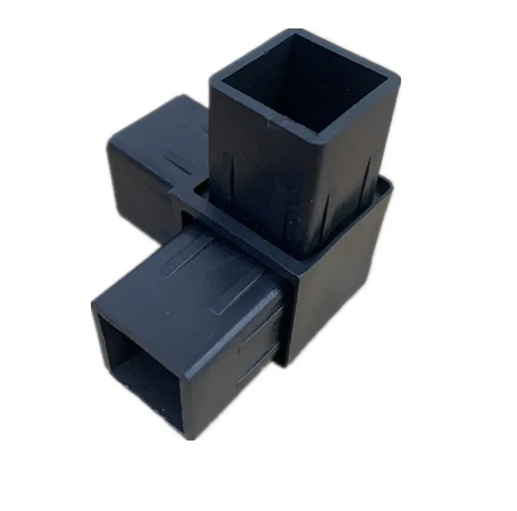 4/8PCS 40X40 Square Tube Three-way Connector Plastic  Tube Stainless Steel Alloy Square Cargo Connection Guardrail Accessories