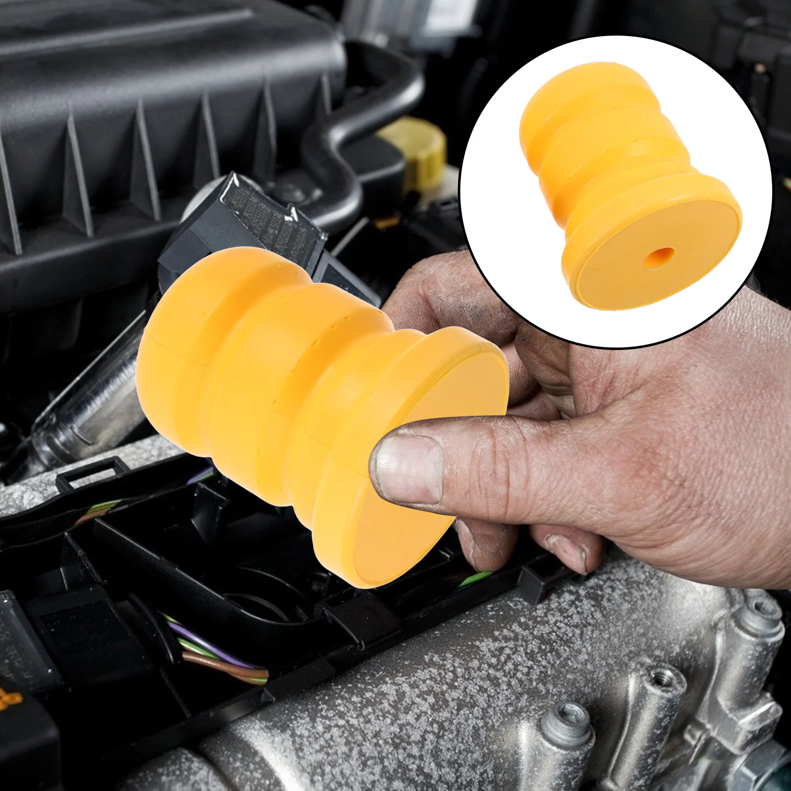 

2Pcs Vehicle Bumper Buffer Blocks Polyurethane Rear Stabilizer Pads Shock Absorbing Car Bumper Protector Buffer Blocks