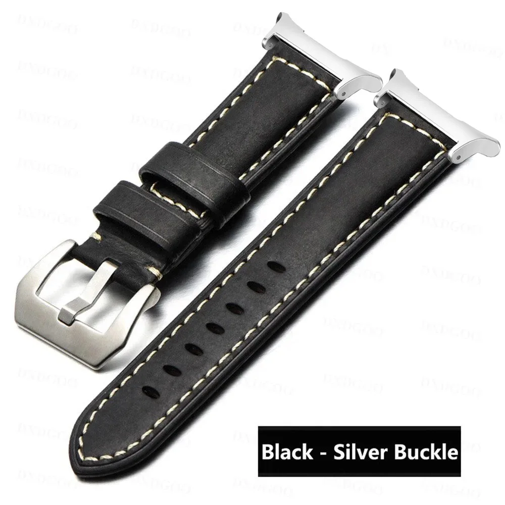Genuine Leather Strap for Samsung Galaxy Watch Ultra 47mm 7 Quick Release Strap for Galaxy Watch 7 Ultra Watchband 22mm