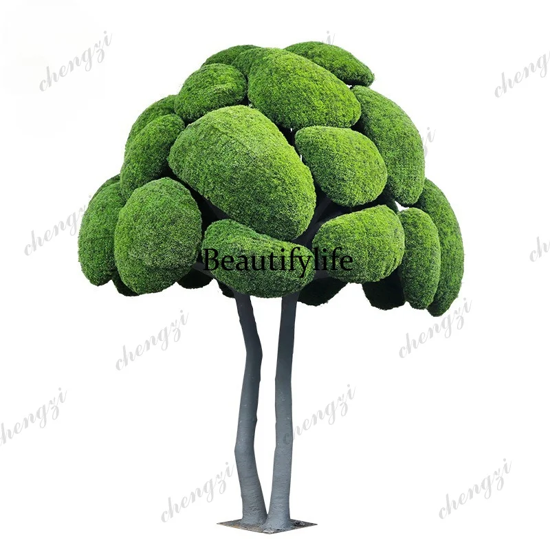 A74 African simulated bread tree large shopping mall landscape landscaping simulated green plants outdoor decoration
