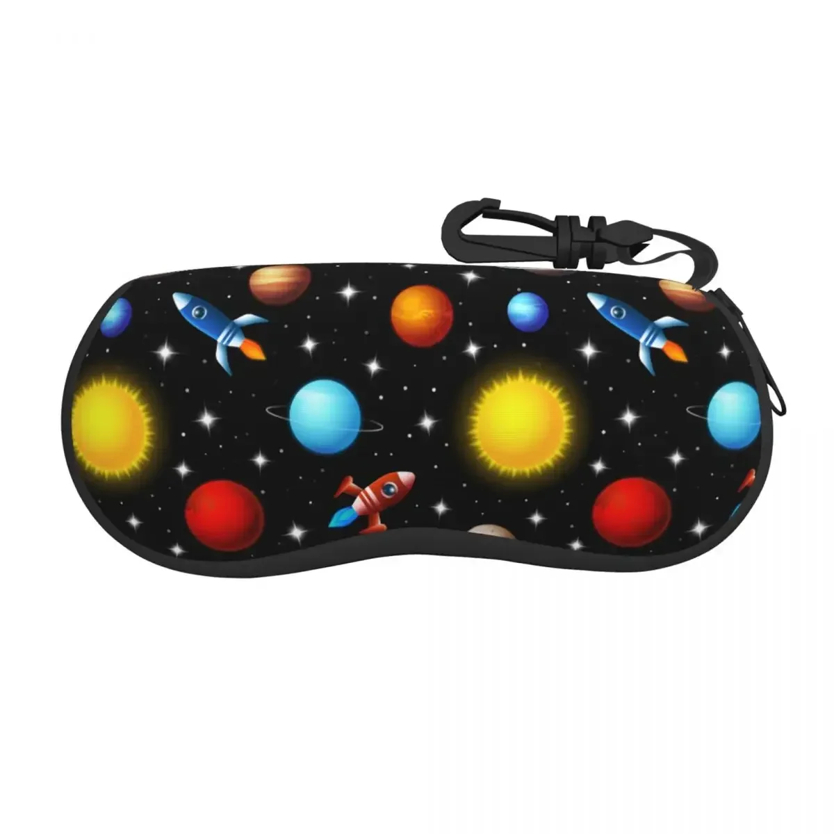 Glasses Case  Flying Through Starry Sky Outer Space Portable Zipper Glasses Case Unglasses Cover Glasses Storage Case