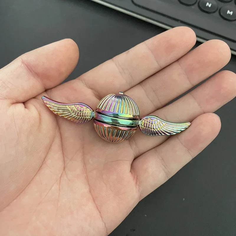 Fidget Spinner certifié à l'aile d'ange Cupidon EDC, jouet au doigt, Design de vif d'or, gyroscope en métal pour soulager le Stress, cadeau de bureau de poche