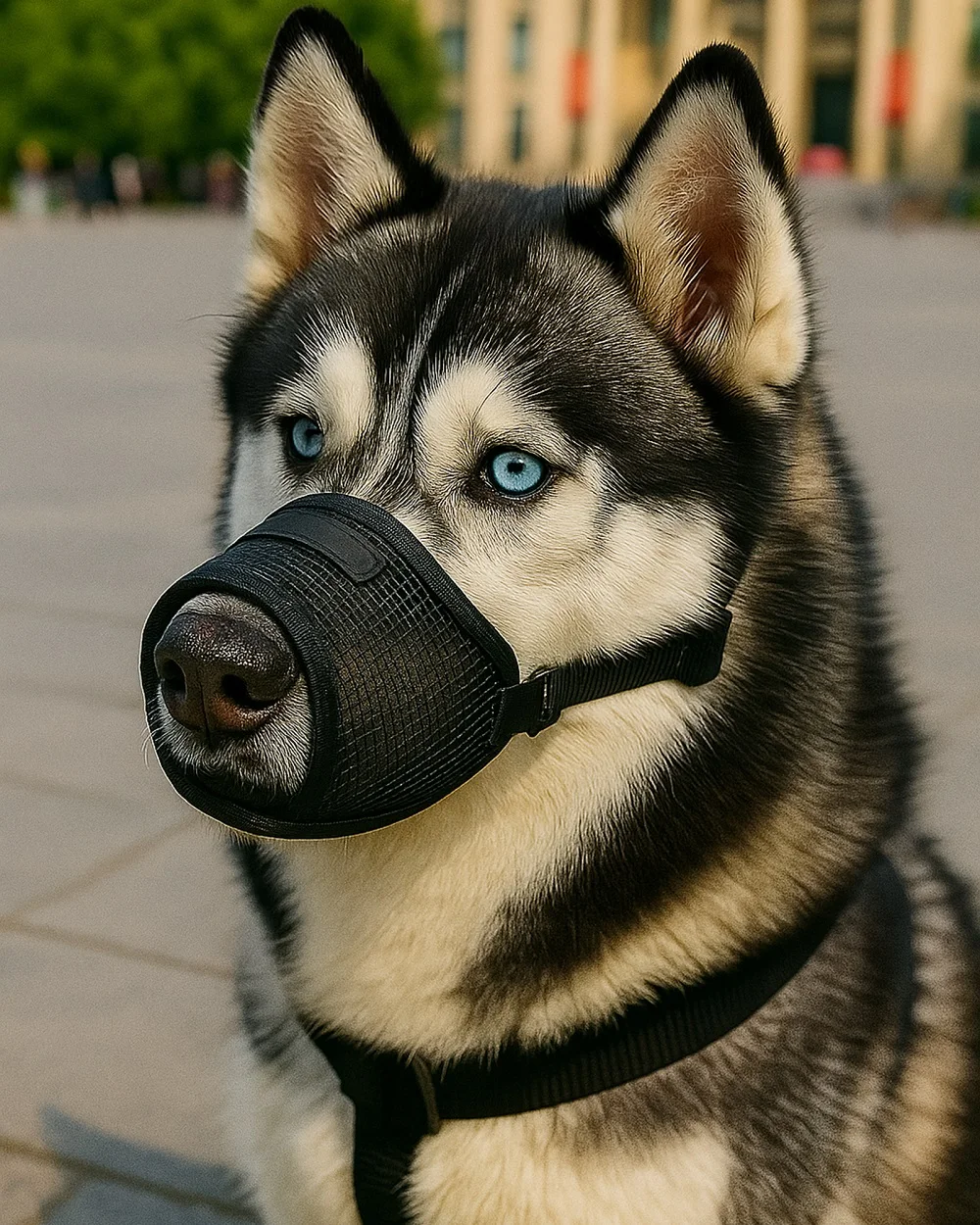 Hunde-Maulkorb aus atmungsaktivem Netzgewebe für Spaziergänge, Beißschutz, Verhindert Zufälliges Fressen, Einschränkende Gesichtsmaske, Haustierzubehör