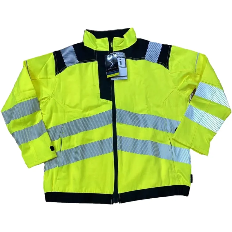 Safety Reflective Jacket Men Work Jacket Men Construction Zipper Front Work Wear Reflective