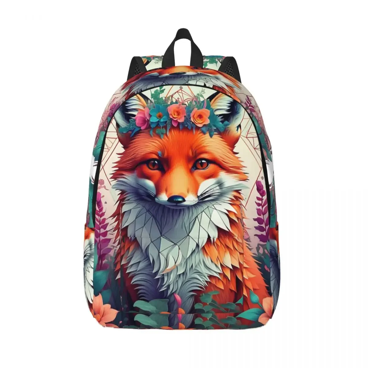 

Enchanted Fox Maximalist Animal Backpack Student Boys Girls BookBag Children School Bag Computer Shoulder Bags for Men Women