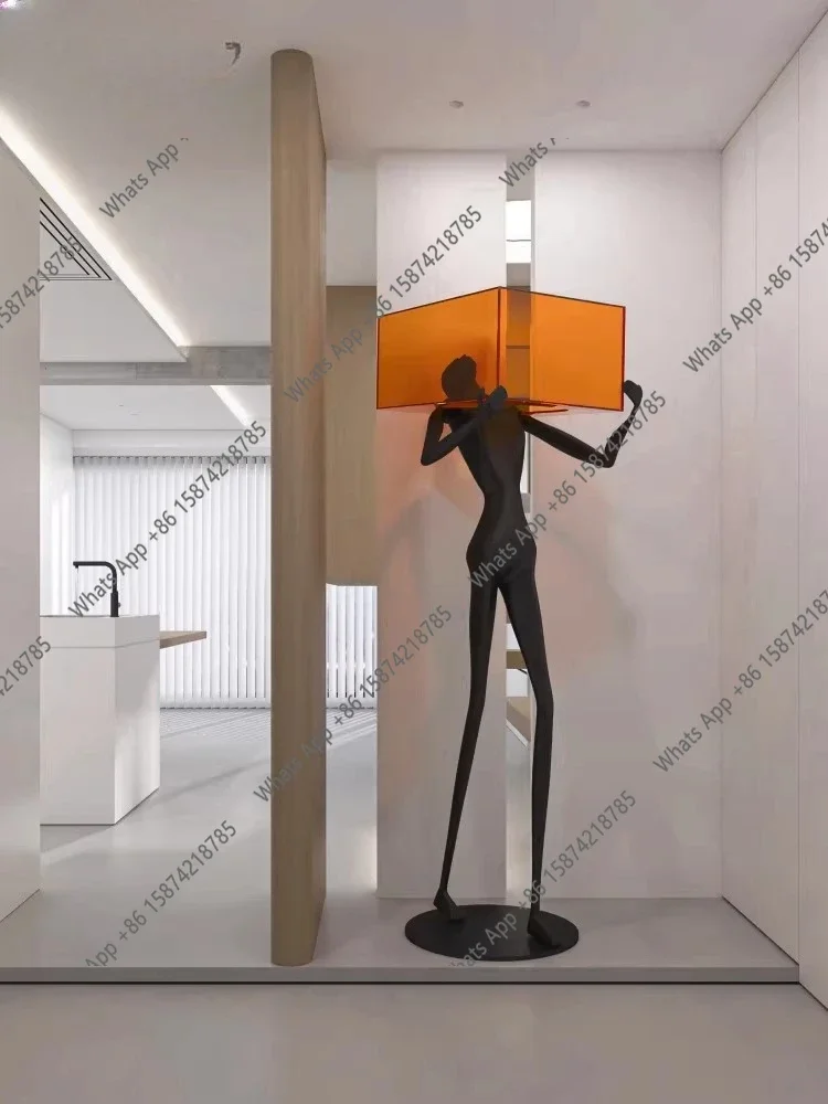 Sculpture Humanoïde Créative Stubborn Things, Ornement pour Hall d'Hôtel, Grande Décoration de Centre Commercial, Œuvre d'Art Abstraite au Sol X