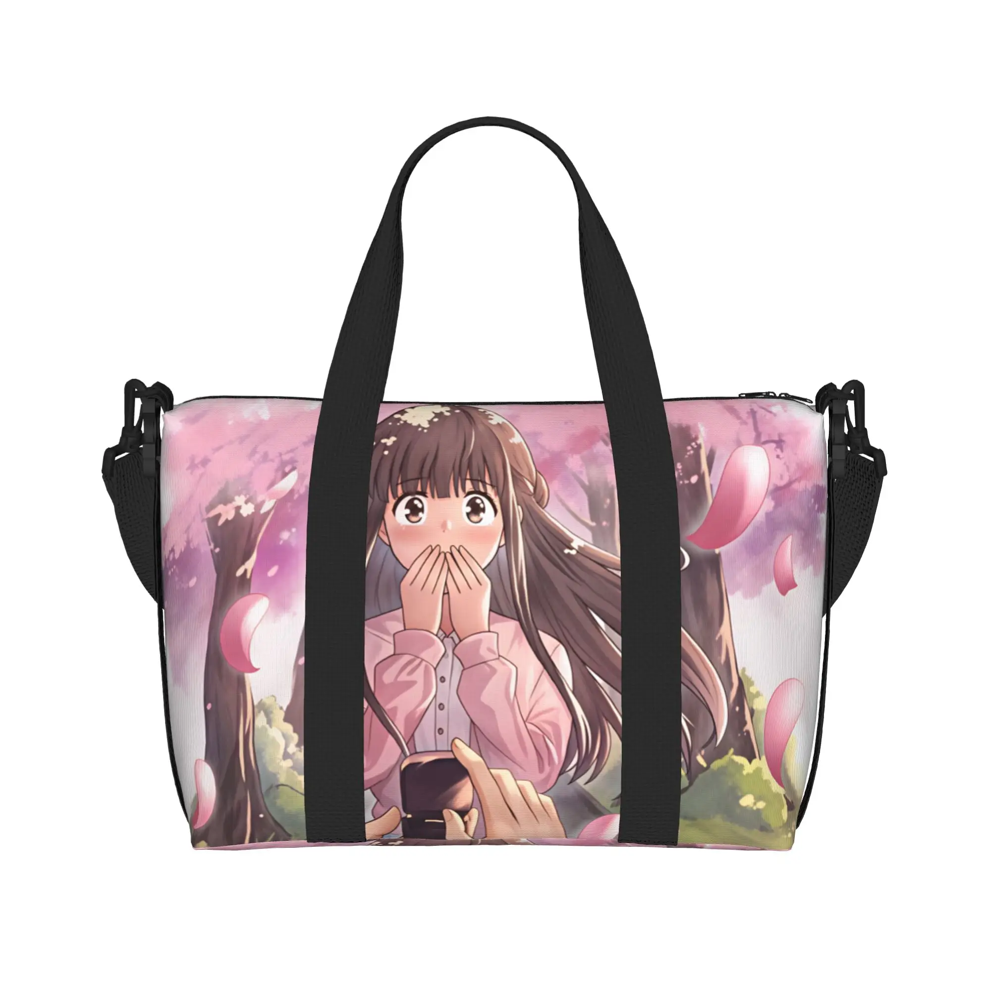 Custom Tohru Honda D-Fruits B-Basket Tote Bag Women Large Capacity Anime Beach Gym Shoulder Travel Bag