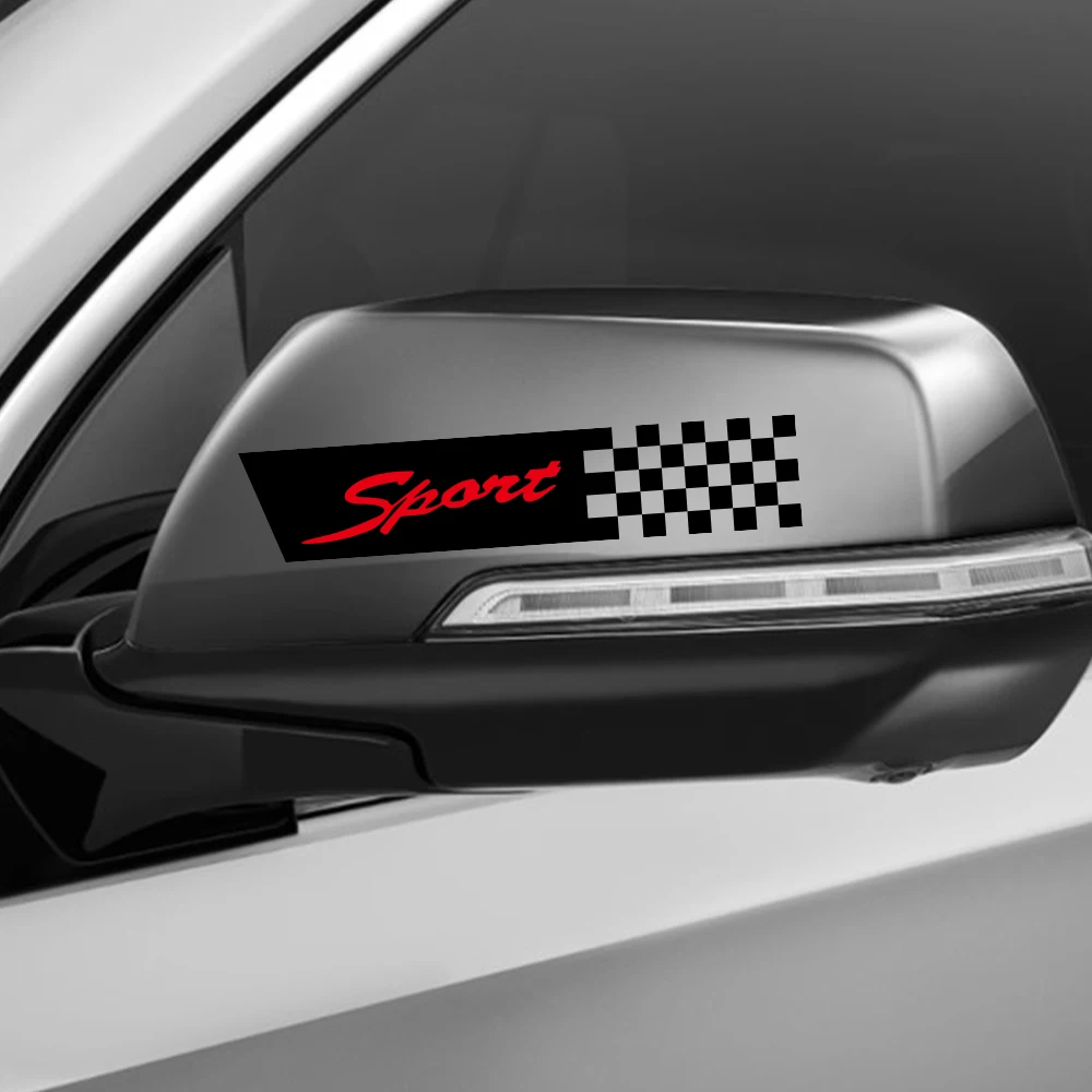 

2Pcs Car Decals Sports Style Car Front Cover Sticker Light Eyebrow Rearview Mirror Auto DIY Body Vinyl Sticker Decor Accessories