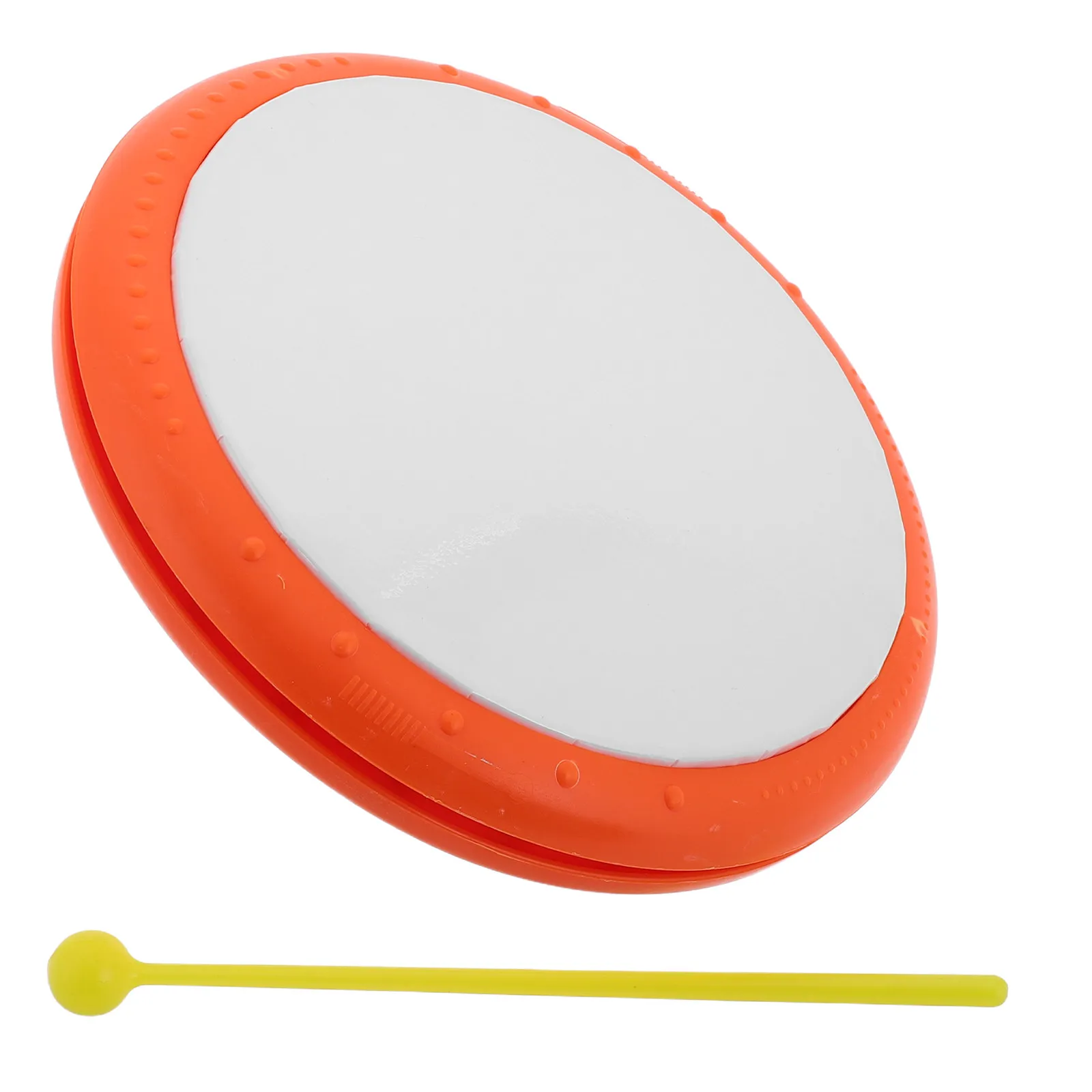

Plastic Vibrant Orange Hand Drum Kids Toddler Preschool Educational Instrument Beginner Percussion Musical Instrument Drum