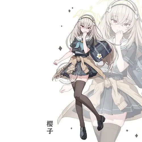 أنيمي الأزرق الأرشيف Iochi ماري Uztumi Sakurako الاكريليك حامل نموذج لجسم الدائمة علامة مكتب عرض ديكور لعبة هدية #3