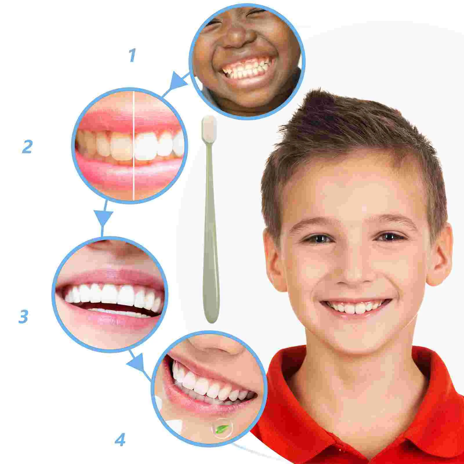 4 Uds cepillo de dientes suave cepillos de dientes estéticos Extra para adultos encías cerdas de viaje niños