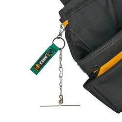 KUNN Electrical Tape Holder,Dual-Use Tape Thong,Enhanced Fast Tape Holder Chain for Tool Belt with Keyring,Snap Loop and Button