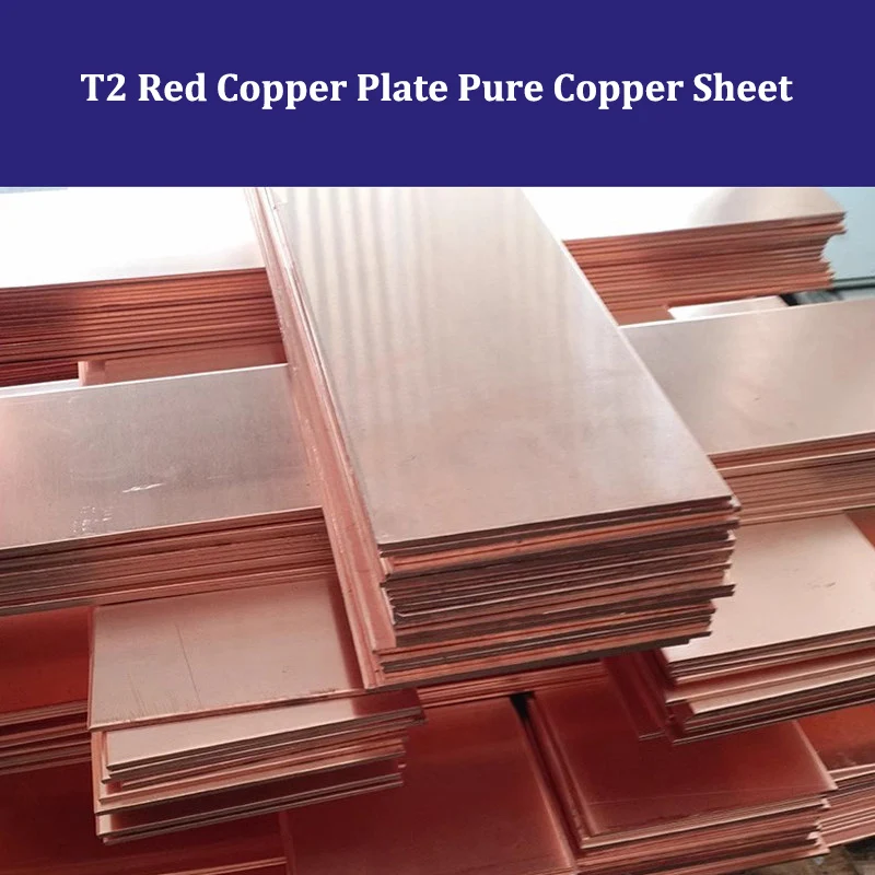 Copper Sheet Gasket T2 Red Copper Plate Pure Copper Cu Metal 10*10mm 15*15mm 20*20mm 25*25mm 30*30mm 40*40mm 50*50mm-300*300mm