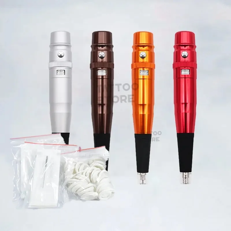Máquina de tatuaje profesional rotativa, Pluma de maquillaje permanente para cejas, labios, pluma de tatuaje con aguja PMU, máquina de pluma de