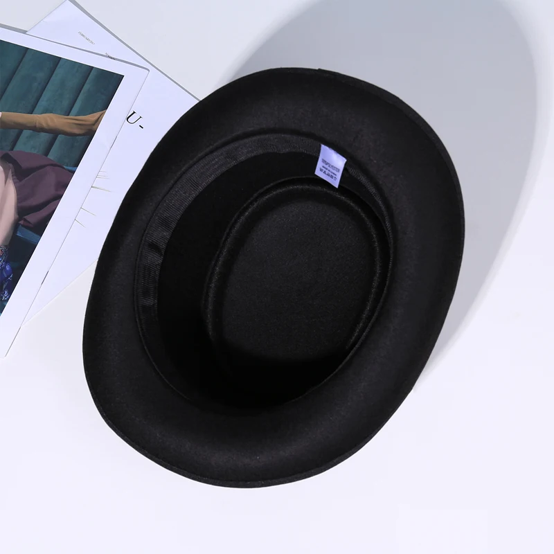Vintage Style Wool Felt Trilby Hat Classic Jazz Cap Retro Fedora Panama Hat for Men Women Unisex Gift Idea