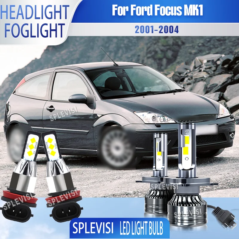 H4 LED Canbus Ready Headlight H11 LED Fanless FogLight - Easy Plug n Play Halogen Replace For Ford Focus MK1 2001 2002 2003 2004