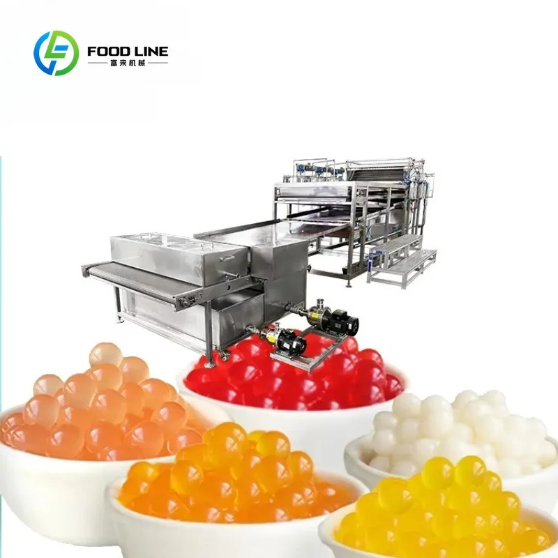 Customized Bubble Tea Equipment Caviar Making Machine Bursting Juice Boba Production Line Popping Balls Boba Factory