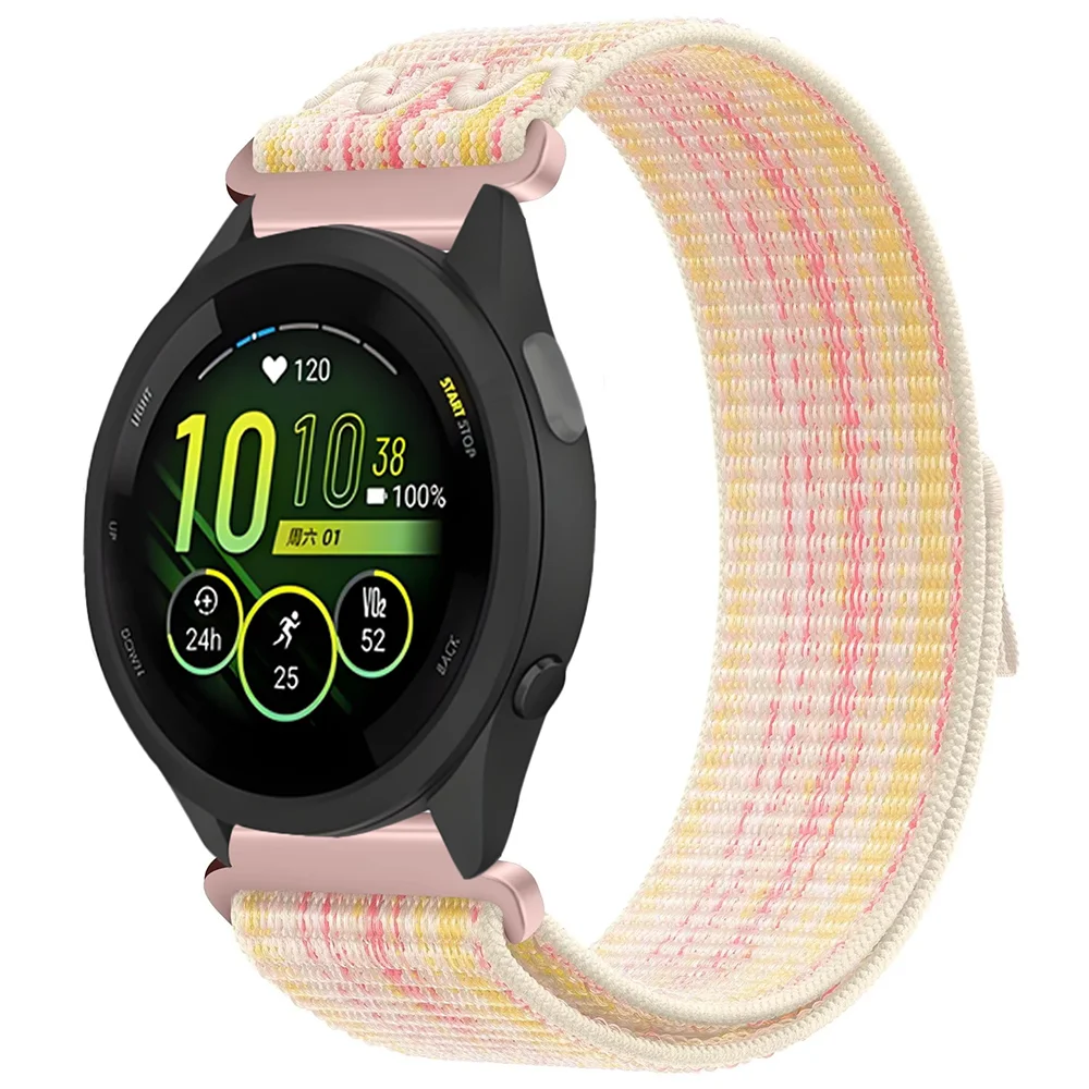 22 مللي متر 20 مللي متر النايلون حلقة الفرقة ل Garmin Forerunner 965 265 165 55 970 570 تنفس حزام سوار Garmin Venu 3 2 Vivoactive 6 5