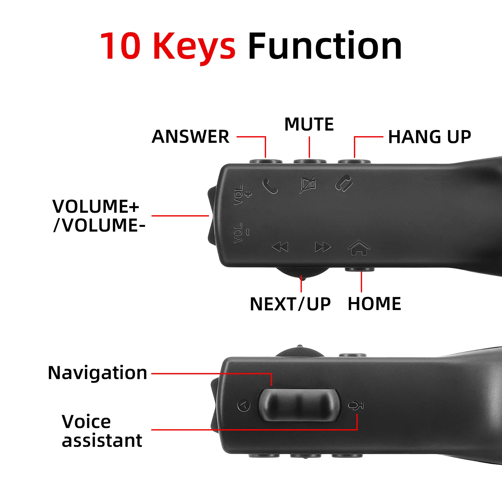 10 Keys Car Steering Wheel Button Remote Controller Multi-functional Car Radio GPS DVD Player Universal Wired Remote Control