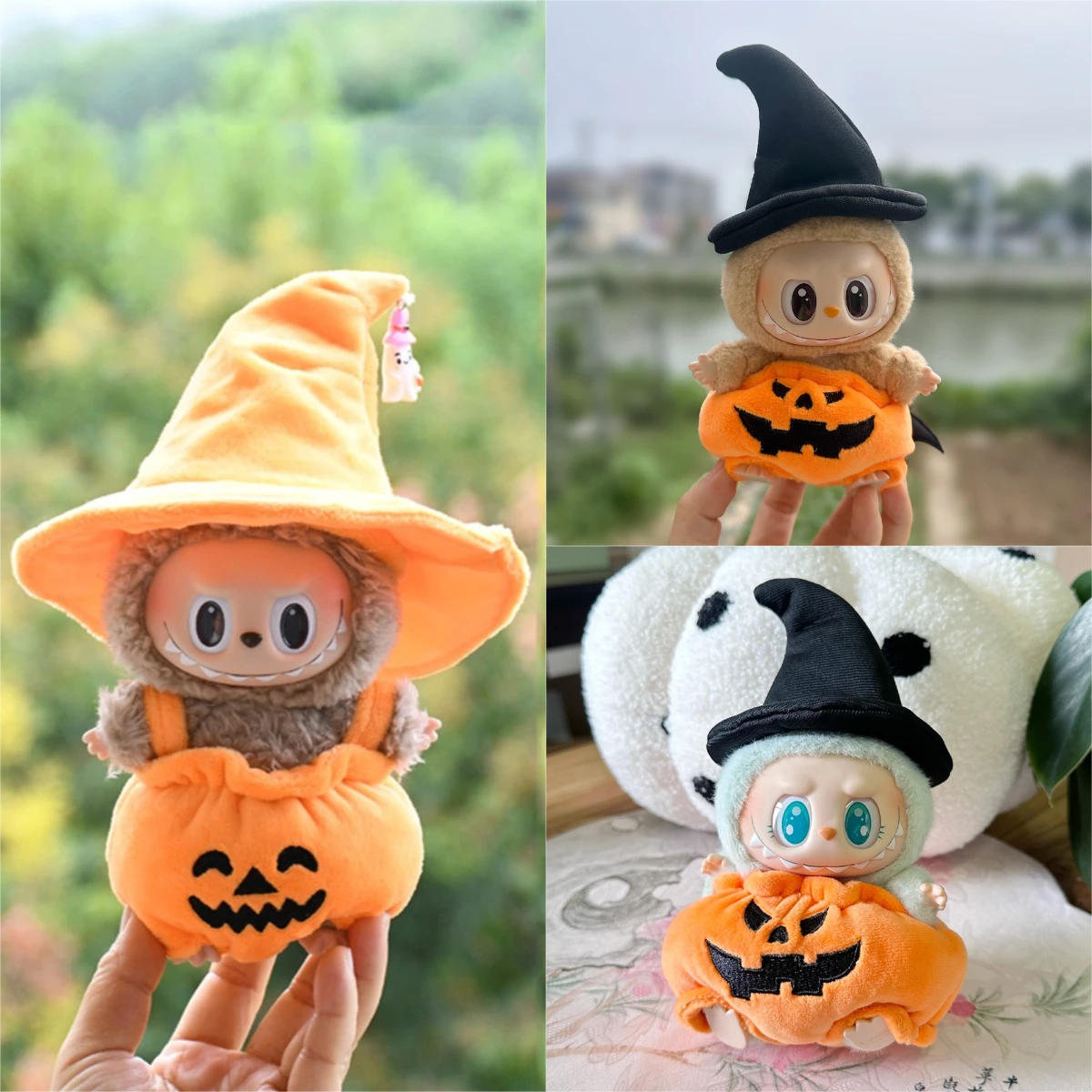 ミニチュアハロウィンパンプキンコスチューム、帽子付き、17cmラブラブドール用、キュートなDIYドール服、素敵な衣装、女の子の友達へのギフト
