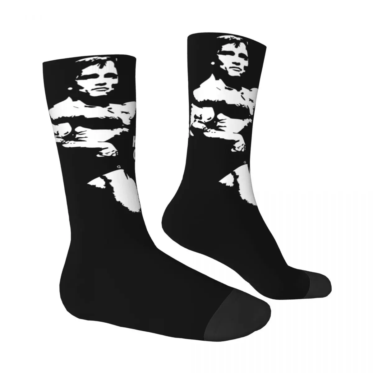 FSSchwarzeneggers-Chaussettes de musculation coordonnantes pour hommes, bas Harajuku, chaussettes de sport de course graphiques, mi-douces, automne