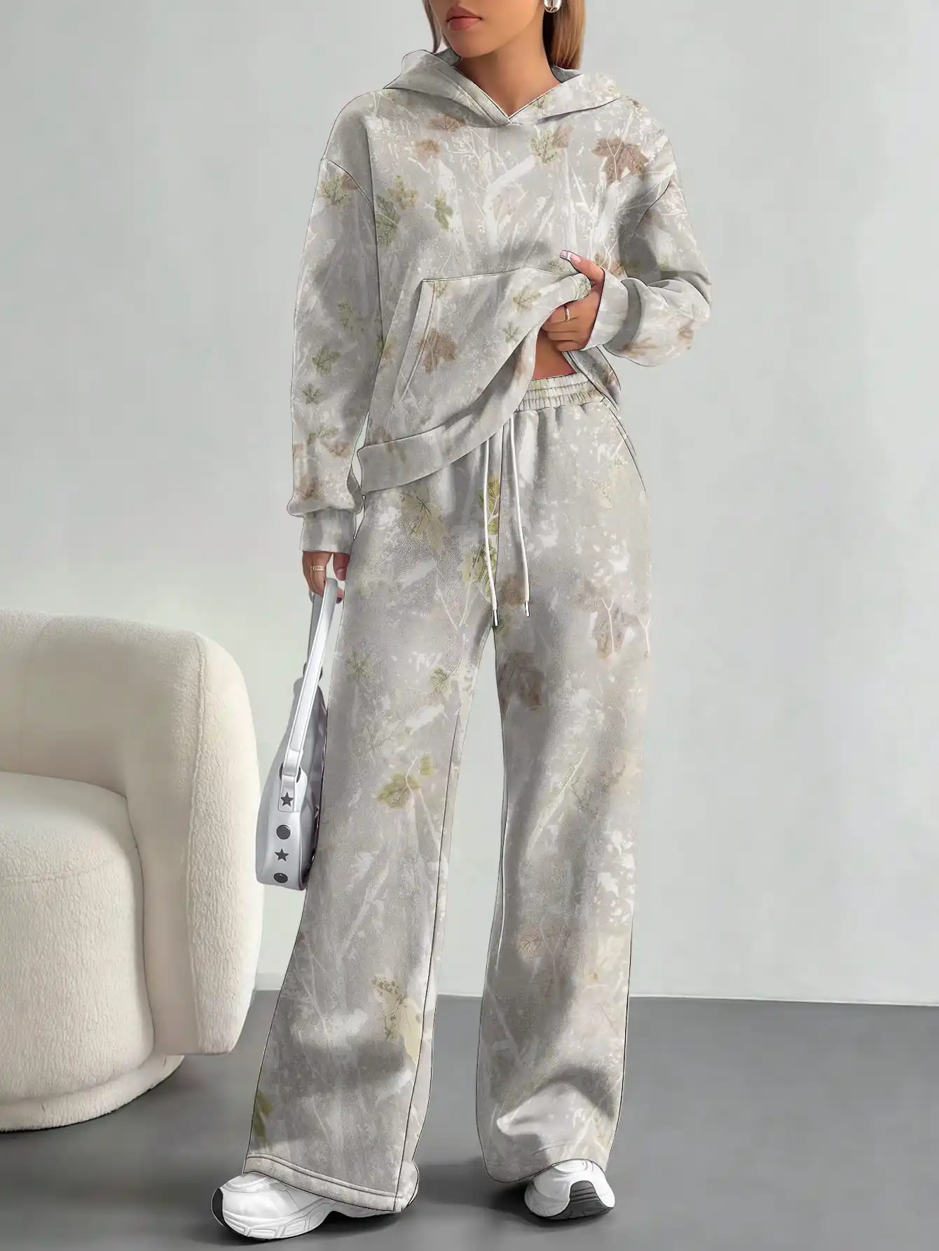 

Camouflage sports style foreign trade printing hot style 2025 new style fashion casual outdoor European and American women's sui