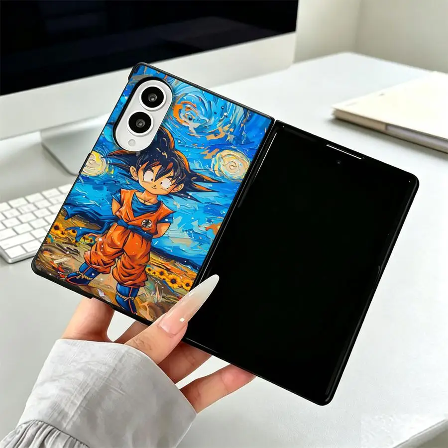 Van Gogh Kid Goku Case for Samsung Galaxy Z Fold 8 ZFold8 Z Fold8 Wide ZFold Wide Luxury Phone Cover