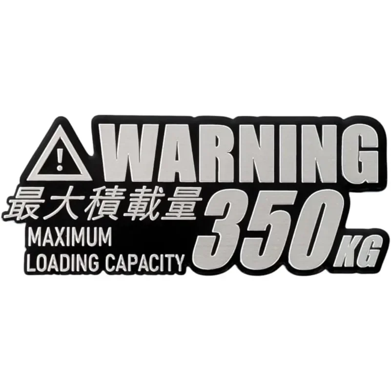 1PC 350Kg Maximum Loading Capacity Warning Vinyl Sticker, Weather‑Resistant Decal for Van Pickup Truck Body DIY Holiday Gift