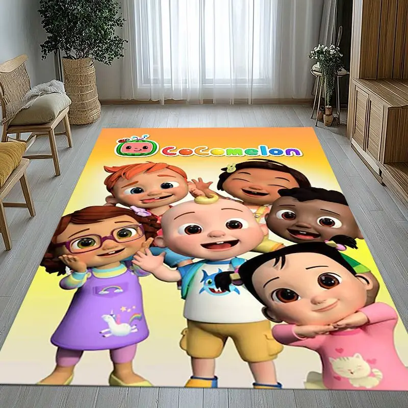 Cute C-CoComelon Cartoon Soft Non-Slip Large Area Rug for Living Room,Bedroom Playroom Carpet Mat for Sofa,Home Decor Gift