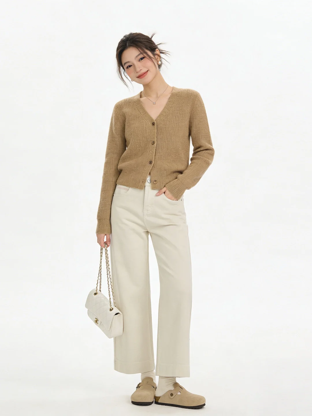 

Early Spring High Waist Straight Leg Slim Fit Jeans Soft Versatile Wide Leg Pants Korean Sle Casual High Waist Denim Jeans