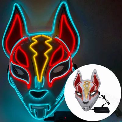 Film Cosplay Maske japanische Anime Fuchs Maske Tiermaske Spiel Thema Maske Halloween Horror Maske Spukhaus Requisiten – Detail 7