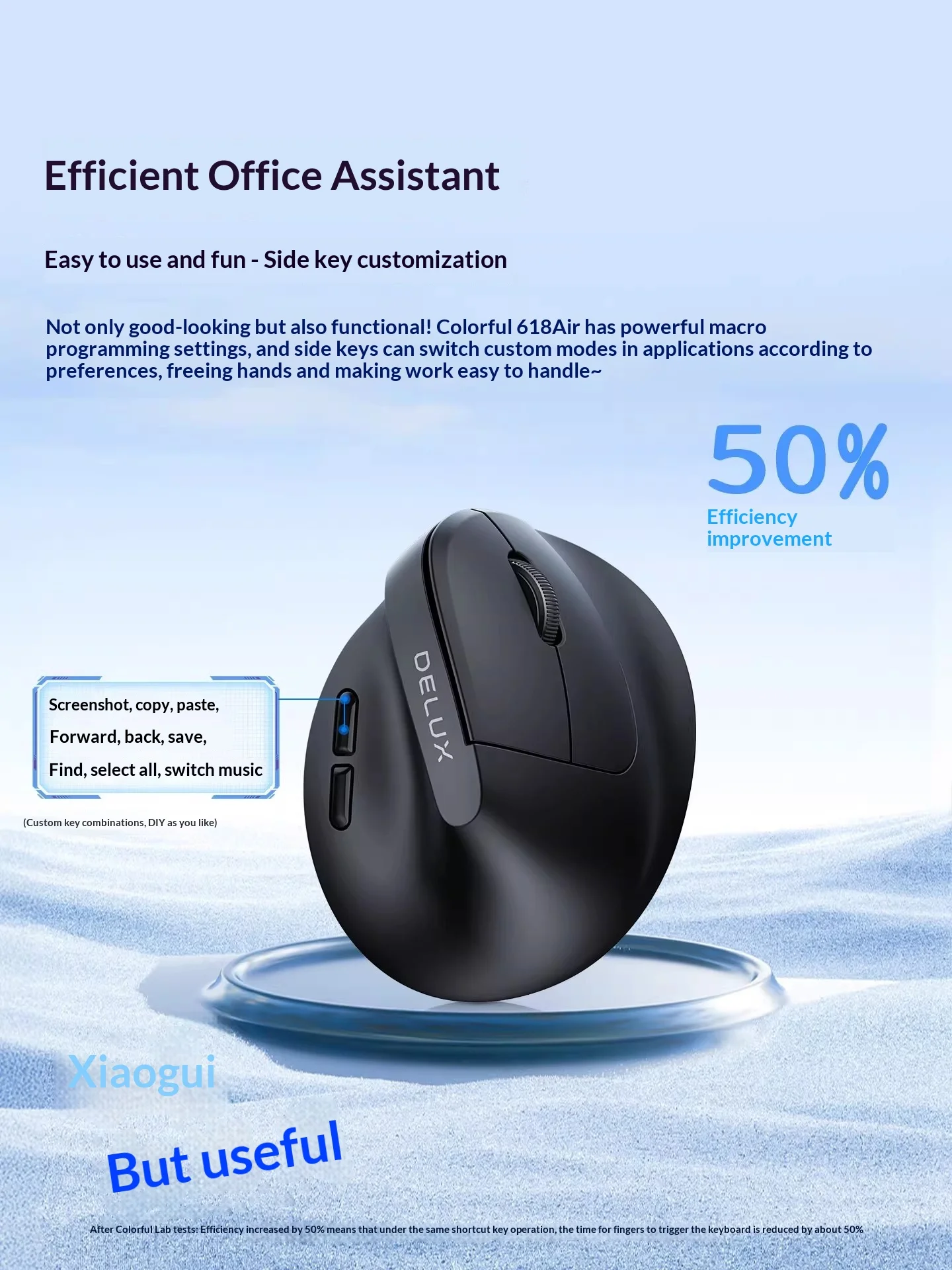 DeLUX M618Air Office Mouse Protophase Dual Mode Link Light Weight Wireless Mouse Fifth Gear DPI Mute For Pc Accessories Gifts