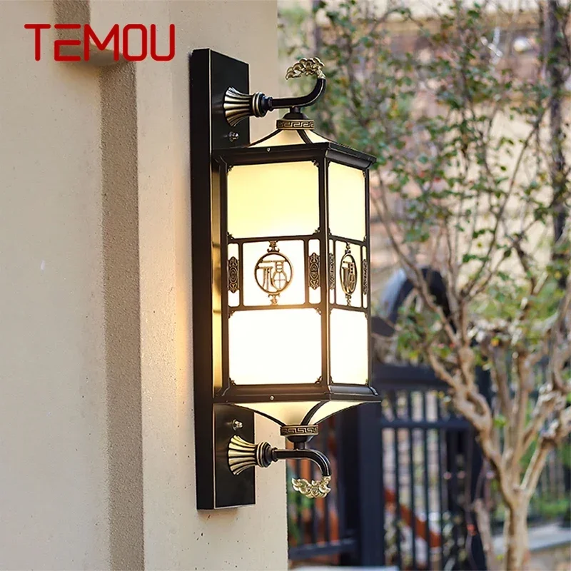 TEMOU Contemporary LED Outdoor Wall Lamps Electric Simplicity Waterproof Balcony Hallway Courtyard Villa Gate Hotel