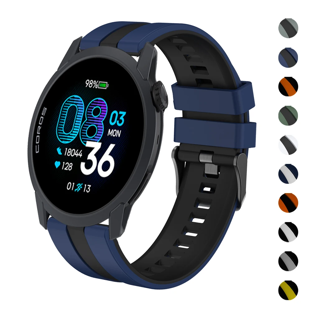 Für COROS PACE 4 Sport-Gummiarmband für COROS APEX 4-42mm/APEX 2 2Pro Armband APEX 46mm 42mm Armband 20mm 22mm Silikonband