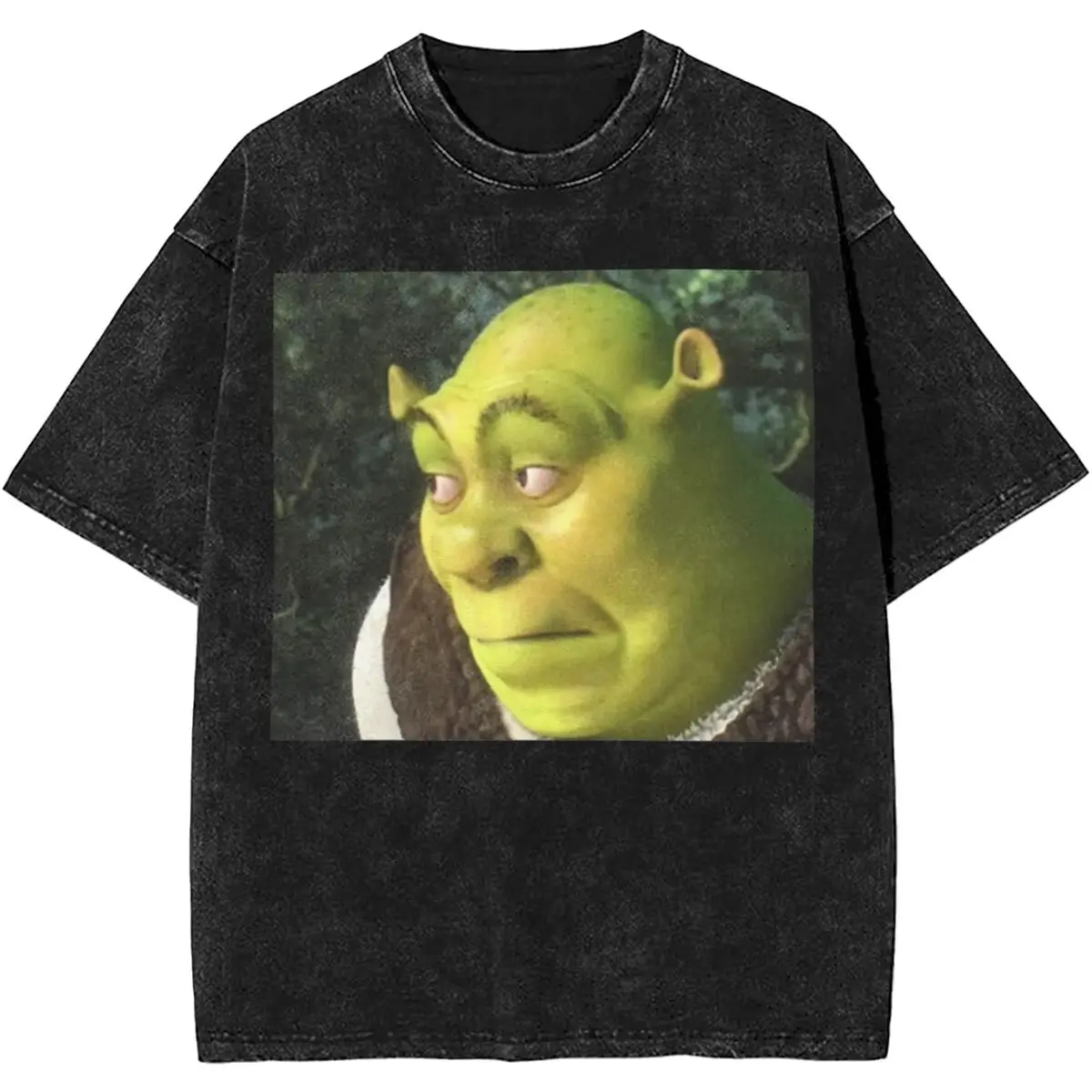 New Arrival Funny Shreks Meme T Shirt Merch for Men Women Shreks Face Washed Tees High Street T-shirt