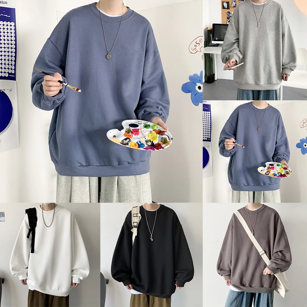 بلوفر رياضي XL 2XL ملابس شارع غير رسمية نمط رياضي علامة تجارية جديدة تصميم كم طويل نسيج بوليستر