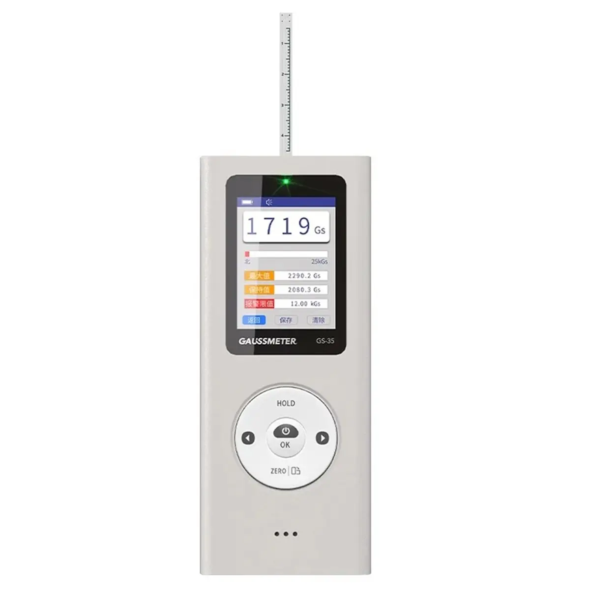 0-25000GS مستشعر القاعة الرقمي للمتر، كاشف شدة الحث المغناطيسي المحمول بدقة الصف 1