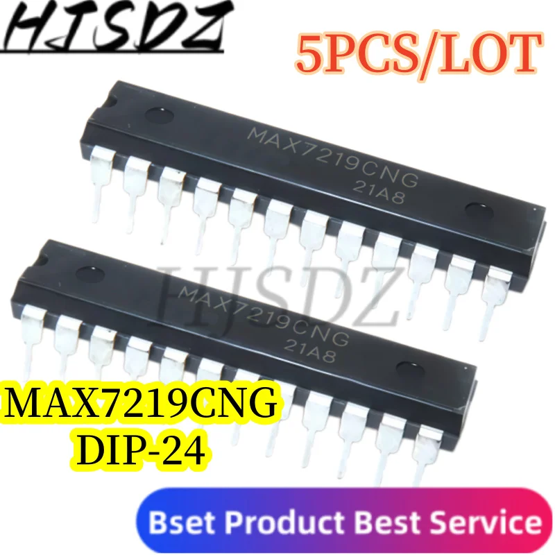 【5PCS/LOT】 MAX7219CNG DIP24 MAX7219 DIP-24 7219CNG DIP-24 Integrated Circuits