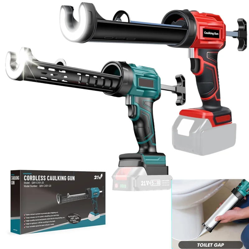 Electric Caulking Gun With LED Light for Makita 18V Battery Cordless Silicone Gun Seal Sealant Tool for Filling, Sealing