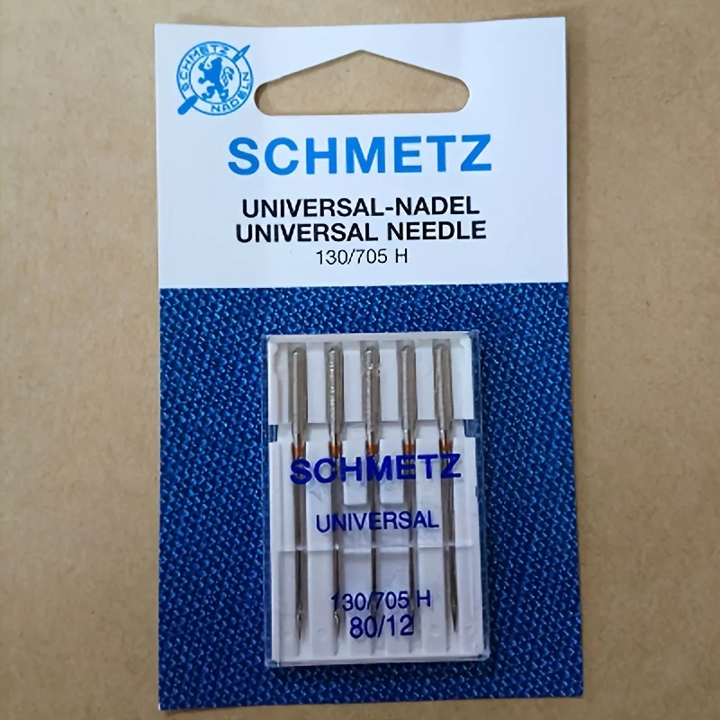 5pcs Schmetz Universal Needles HA X 1130/705H 15x1 Sizes #9 #11 #12 #14 #16 #18 Compatible with Singer Juki Brother Bernina Pfaf