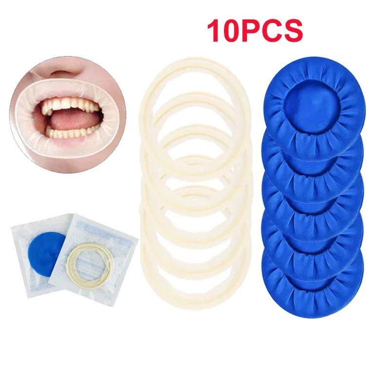 10Pcs Dental Rubber Sterile Mouth Opener White/blue Oral Cheek Rubber Barrier Opener Dental Consumables