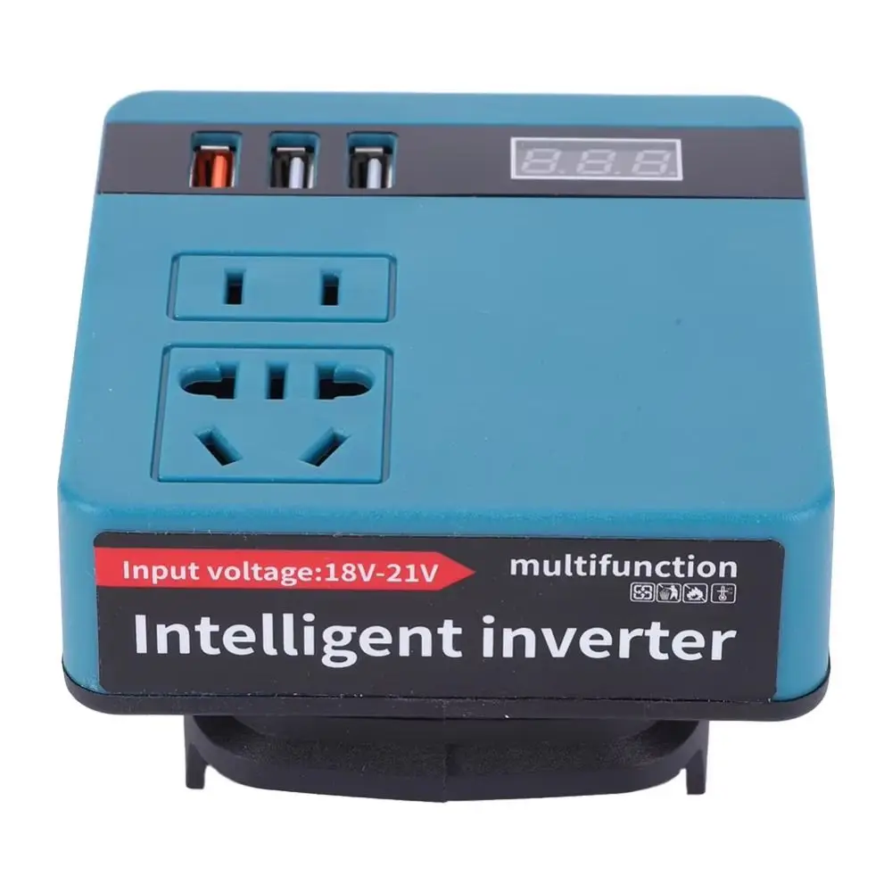 120W Lithium Battery Inverter DC 21V To 220V 3 USB Ports Power Converter Transformer Multifunction High Power for Makita